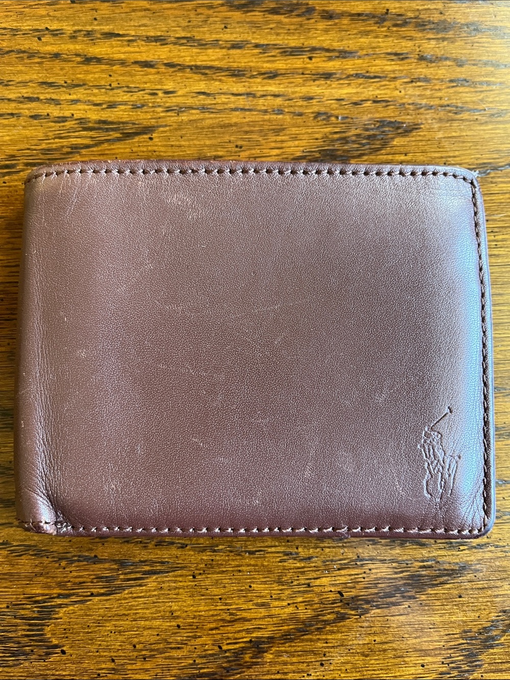 Polo by Ralph Lauren Brown Leather Wallet with Embossed Polo Player